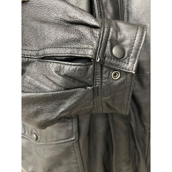Wilsons Leather Experts Men Black Leather Jacket Size XL - Picture 9 of 14
